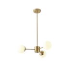 ΦΩΤΙΣΤΙΚΟ ΚΡΕΜΑΣΤΟ ΜΕΤΑΛΛΟ-ΓΥΑΛΙ 3ΦΩΤΟ 3XΕ27 Max 3x15W Φ620X730mm ΛΕΥΚΟ-ΧΑΛΚΙΝΟ ARTE ILLUMINA ORBA