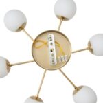 ΦΩΤΙΣΤΙΚΟ ΚΡΕΜΑΣΤΟ ΜΕΤΑΛΛΟ-ΓΥΑΛΙ 3ΦΩΤΟ 3XΕ27 Max 3x15W Φ620X730mm ΛΕΥΚΟ-ΧΑΛΚΙΝΟ ARTE ILLUMINA ORBA - Image 5