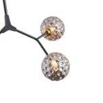 ΦΩΤΙΣΤΙΚΟ ΚΡΕΜΑΣΤΟ ΜΕΤΑΛΛΟ-ΓΥΑΛΙ 3ΦΩΤΟ 3ΧG9 Max 3x7W 560X350X900mm ΜΑΥΡΟ-ΓΚΡΙ ARTE ILLUMINA ATOM - Image 4