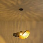 ΦΩΤΙΣΤΙΚΟ ΚΡΕΜΑΣΤΟ ΜΕΤΑΛΛΟ ΜΟΝΟΦΩΤΟ 1XE27 Max 15W 600X300X1680mm ΜΑΥΡΟ-ΧΡΥΣΟ ARTE ILLUMINA GALILEA - Image 3