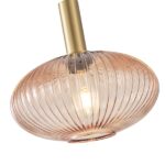 ΦΩΤΙΣΤΙΚΟ ΚΡΕΜΑΣΤΟ ΜΕΤΑΛΛΟ-ΓΥΑΛΙ ΣΤΡΟΓΓΥΛΟ ΜΟΝΟΦΩΤΟ 1XΕ27 MAX15W Φ300X165X1485mm ΚΕΧΡΙΜΠΑΡΙ ARTE ILLUMINA TOPAZ - Image 3