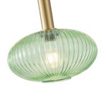 ΦΩΤΙΣΤΙΚΟ ΚΡΕΜΑΣΤΟ ΜΕΤΑΛΛΟ-ΓΥΑΛΙ ΣΤΡΟΓΓΥΛΟ ΜΟΝΟΦΩΤΟ 1XΕ27 MAX15W Φ300X165X1485mm ΠΡΑΣΙΝΟ ARTE ILLUMINA TOPAZ - Image 4