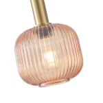 ΦΩΤΙΣΤΙΚΟ ΚΡΕΜΑΣΤΟ ΜΕΤΑΛΛΟ-ΓΥΑΛΙ ΣΤΡΟΓΓΥΛΟ ΜΟΝΟΦΩΤΟ 1XΕ27 MAX15W 200X180X1485mm ΚΕΧΡΙΜΠΑΡΙ ARTE ILLUMINA TOPAZ - Image 5