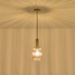 ΦΩΤΙΣΤΙΚΟ ΚΡΕΜΑΣΤΟ ΜΕΤΑΛΛΟ-ΓΥΑΛΙ ΜΟΝΟΦΩΤΟ 1XΕ27 MAX15W 130X165X1485mm ΚΕΧΡΙΜΠΑΡΙ ARTE ILLUMINA TOPAZ - Image 3