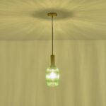 ΦΩΤΙΣΤΙΚΟ ΚΡΕΜΑΣΤΟ ΜΕΤΑΛΛΟ-ΓΥΑΛΙ ΜΟΝΟΦΩΤΟ 1XΕ27 MAX15W 130X165X1485mm ΠΡΑΣΙΝΟ ARTE ILLUMINA TOPAZ - Image 3