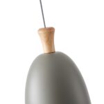 ΦΩΤΙΣΤΙΚΟ ΚΡΕΜΑΣΤΟ ΜΕΤΑΛΛΟ-ΞΥΛΟ ΣΤΡΟΓΓΥΛΟ ΜΟΝΟΦΩΤΟ 1XΕ27 Max 15W Φ230X1370mm ΓΚΡΙ-ΞΥΛΟ ARTE ILLUMINA SIMPLO - Image 4