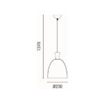 ΦΩΤΙΣΤΙΚΟ ΚΡΕΜΑΣΤΟ ΜΕΤΑΛΛΟ-ΞΥΛΟ ΣΤΡΟΓΓΥΛΟ ΜΟΝΟΦΩΤΟ 1XΕ27 Max 15W Φ230X1370mm ΓΚΡΙ-ΞΥΛΟ ARTE ILLUMINA SIMPLO - Image 6