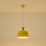 ΦΩΤΙΣΤΙΚΟ ΚΡΕΜΑΣΤΟ ΜΕΤΑΛΛΟ-ΞΥΛΟ ΣΤΡΟΓΓΥΛΟ ΜΟΝΟΦΩΤΟ 1XΕ27 Max 15W Φ270X1300mm ΚΙΤΡΙΝΟ-ΞΥΛΟ ARTE ILLUMINA SMOOTH - Image 3