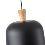 ΦΩΤΙΣΤΙΚΟ ΚΡΕΜΑΣΤΟ ΜΕΤΑΛΛΟ-ΞΥΛΟ ΣΤΡΟΓΓΥΛΟ ΜΟΝΟΦΩΤΟ 1XΕ27 Max 15W Φ270X1300mm ΜΑΥΡΟ-ΞΥΛΟ ARTE ILLUMINA SMOOTH - Image 4