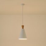 ΦΩΤΙΣΤΙΚΟ ΚΡΕΜΑΣΤΟ ΜΕΤΑΛΛΟ-ΞΥΛΟ ΜΟΝΟΦΩΤΟ 1XΕ27 Max 15W Φ200X1380mm ΛΕΥΚΟ-ΞΥΛΟ ARTE ILLUMINA OPACO - Image 3