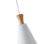 ΦΩΤΙΣΤΙΚΟ ΚΡΕΜΑΣΤΟ ΜΕΤΑΛΛΟ-ΞΥΛΟ ΜΟΝΟΦΩΤΟ 1XΕ27 Max 15W Φ200X1380mm ΛΕΥΚΟ-ΞΥΛΟ ARTE ILLUMINA OPACO - Image 4