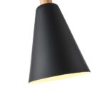 ΦΩΤΙΣΤΙΚΟ ΚΡΕΜΑΣΤΟ ΜΕΤΑΛΛΟ-ΞΥΛΟ ΜΟΝΟΦΩΤΟ 1XΕ27 Max 15W Φ200X1380mm ΜΑΥΡΟ-ΞΥΛΟ ARTE ILLUMINA OPACO - Image 4