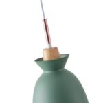 ΦΩΤΙΣΤΙΚΟ ΚΡΕΜΑΣΤΟ ΜΕΤΑΛΛΟ-ΞΥΛΟ ΜΟΝΟΦΩΤΟ 1XΕ27 Max 15W Φ195X1294mm ΠΡΑΣΙΝΟ-ΛΕΥΚΟ-ΞΥΛΟ ARTE ILLUMINA DIGNITY - Image 4