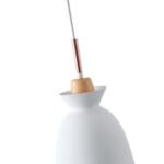 ΦΩΤΙΣΤΙΚΟ ΚΡΕΜΑΣΤΟ ΜΕΤΑΛΛΟ-ΞΥΛΟ ΜΟΝΟΦΩΤΟ 1XΕ27 Max 15W Φ195X1294mm ΛΕΥΚΟ-ΞΥΛΟ ARTE ILLUMINA DIGNITY - Image 4