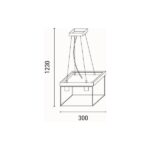ΦΩΤΙΣΤΙΚΟ ΚΡΕΜΑΣΤΟ ΞΥΛΟ-ΜΕΤΑΛΛO 4ΦΩΤΟ 4XΕ27 Max 15W 300X300X1230mm ΜΑΥΡΟ-ΚΑΦΕ ARTE ILLUMINA MULTIPLA - Image 6