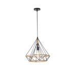 ΦΩΤΙΣΤΙΚΟ ΚΡΕΜΑΣΤΟ ΣΧΟΙΝΙ-ΜΕΤΑΛΛΟ ΜΟΝΟΦΩΤΟ Ε27 Max 15W Φ380X1450mm ΜΑΥΡΟ-ΧΑΚI ARTE ILLUMINA HELIOS