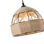 ΦΩΤΙΣΤΙΚΟ ΚΡΕΜΑΣΤΟ ΣΧΟΙΝΙ-ΜΕΤΑΛΛΟ ΜΟΝΟΦΩΤΟ Ε27 Max 15W Φ250X1290mm ΜΑΥΡΟ-ΧΑΚI ARTE ILLUMINA HELIOS - Image 4