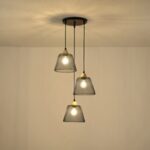 ΦΩΤΙΣΤΙΚΟ ΚΡΕΜΑΣΤΟ ΜΕΤΑΛΛΟ 3ΦΩΤΟ 3XE27 Max 15W Φ370X1260mm ΡΟΖΕΤΑ ΜΑΥΡΟ ARTE ILLUMINA NET - Image 3