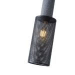 ΦΩΤΙΣΤΙΚΟ ΚΡΕΜΑΣΤΟ TΣΙΜΕΝΤΟ-ΜΕΤΑΛΛΟ ΜΟΝΟΦΩΤΟ 1xΕ27 Max 15W Φ100X1840mm ΜΑΥΡΟ ARTE ILLUMINA SCOURO - Image 4