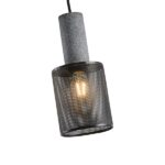 ΦΩΤΙΣΤΙΚΟ ΚΡΕΜΑΣΤΟ TΣΙΜΕΝΤΟ-ΜΕΤΑΛΛΟ ΜΟΝΟΦΩΤΟ 1xΕ27 Max 15W Φ120X1760mm ΜΑΥΡΟ ARTE ILLUMINA SCOURO - Image 4