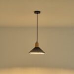 ΦΩΤΙΣΤΙΚΟ ΚΡΕΜΑΣΤΟ RUBBER WOOD-ΤΣΙΜΕΝΤΟ ΜΟΝΟΦΩΤΟ 1xΕ27 Max 15W Φ250X1680mm ΜΑΥΡΟ ARTE ILLUMINA GESSO - Image 3