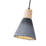 ΦΩΤΙΣΤΙΚΟ ΚΡΕΜΑΣΤΟ RUBBER WOOD-ΤΣΙΜΕΝΤΟ ΜΟΝΟΦΩΤΟ 1xΕ27 Max 15W Φ160X1720mm ΜΑΥΡΟ ARTE ILLUMINA GESSO - Image 4