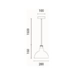 ΦΩΤΙΣΤΙΚΟ ΚΡΕΜΑΣΤΟ TΣΙΜΕΝΤΟ-ΜΕΤΑΛΛΟ ΜΟΝΟΦΩΤΟ 1xΕ27 Max 15W Φ200X200X160mm ΛΕΥΚΟ ARTE ILLUMINA SPLASHED - Image 6