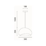 ΦΩΤΙΣΤΙΚΟ ΚΡΕΜΑΣΤΟ ΠΟΛΥΣΤΕΡΙΝΗ ΜΟΝΟΦΩΤΟ 1XE27 Max 15W Φ340X1750mm ΛΕΥΚΟ ARTE ILLUMINA AEONIC - Image 6