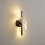 ΑΠΛΙΚΑ TOIXOY ΑΚΡΥΛΙΚΟ LED 8W 720Lm 3000K 300X130mm ΜΑΥΡO ARTE ILLUMINA SILK - Image 3