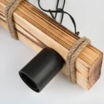 Φωτιστικό οροφής τρίφωτο PWL-1027 Ε27 φυσικό-μαύρο 48.5x10x47εκ - Image 5