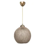 Φωτιστικό οροφής μονόφωτο Leshia Ε27 καφέ Φ26x26εκ