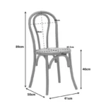 Καρέκλα στοιβαζόμενη Βιέννης Azhel φυσικό ξύλο οξιάς-έδρα φυσικό rattan 41x50x89εκ - Image 8