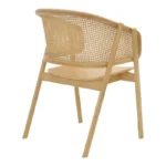 Πολυθρόνα Wenzy φυσικό Rattan - μασίφ ξύλο toon 58x58x82εκ - Image 4