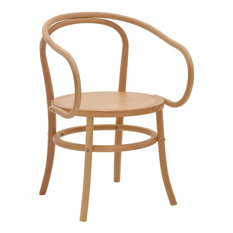 263-000029 Πολυθρόνα Verfie φυσικό ξύλο οξιάς 55x50x83εκ - Image 1