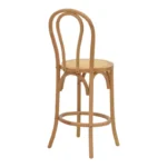 Σκαμπό μπαρ Thonet φυσικό ξύλο οξιάς-έδρα φυσικό rattan 41x50x105εκ - Image 3