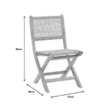 Καρέκλα πτυσσομενη Xianju ξύλο οξιάς και σχοινί σε φυσική απόχρωση 47x58x85εκ - Image 11