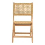 Καρέκλα πτυσσομενη Xianju ξύλο οξιάς και σχοινί σε φυσική απόχρωση 47x58x85εκ - Image 5
