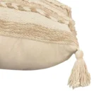 Μαξιλάρι Rozi μπεζ ύφασμα 45x45x2.5εκ - Image 4