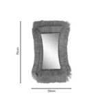 Καθρέπτης Amlont φυσικό ψάθα 70x2x20εκ - Image 3