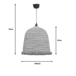 Φωτιστικό οροφής Nolie ψάθινο φυσικό Φ40x99εκ - Image 4