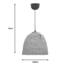 Φωτιστικό οροφής Lamper ψάθινο φυσικό Φ30x82εκ - Image 4