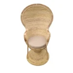 Πολυθρόνα Rea με μπεζ μαξιλάρι-φυσικό rattan 92x75x140εκ - Image 4