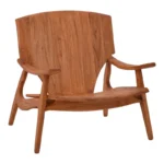 Πολυθρόνα Brazin φυσικό teak ξύλο 67x76x78.5εκ