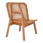 Πολυθρόνα Viborg φυσικό teak ξύλο-φυσικό rattan 60x75x87εκ - Image 5