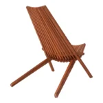 Πολυθρόνα Phoenox πτυσσόμενη φυσικό teak ξύλο 65x90x87εκ - Image 5