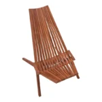 Πολυθρόνα Phoenox πτυσσόμενη φυσικό teak ξύλο 65x90x87εκ - Image 9