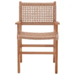 Πολυθρόνα Sponze σκελετός teak ξύλο- pe σχοινί σε φυσική απόχρωση 54x60x86εκ - Image 6