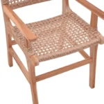 Πολυθρόνα Sponze σκελετός teak ξύλο- pe σχοινί σε φυσική απόχρωση 54x60x86εκ - Image 9