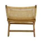 Πολυθρόνα Jerenze φυσικό teak ξύλο-φυσικό rattan 65x78x68εκ - Image 7