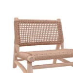 Πολυθρόνα Wanderlene σκελετός teak ξύλο με σχοινί σε φυσική απόχρωση 67x79x68εκ - Image 7